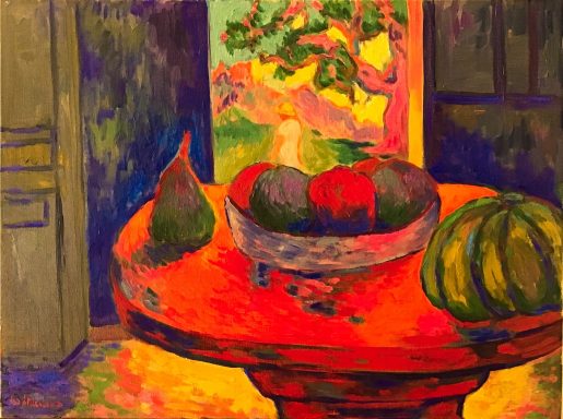 Nature morte sur un guéridon