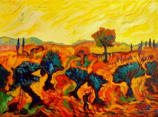 Paysage aux oliviers