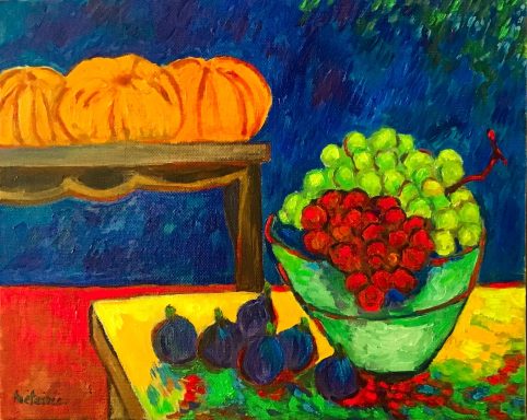 Nature morte figues et raisins