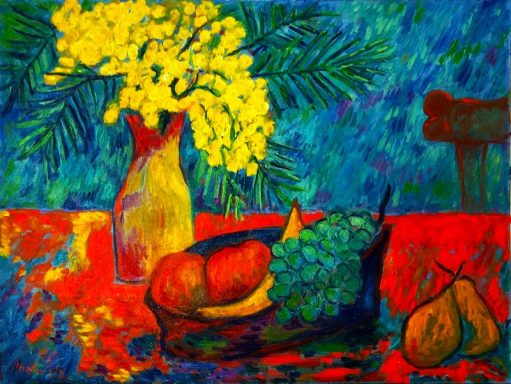 Vase de mimosas