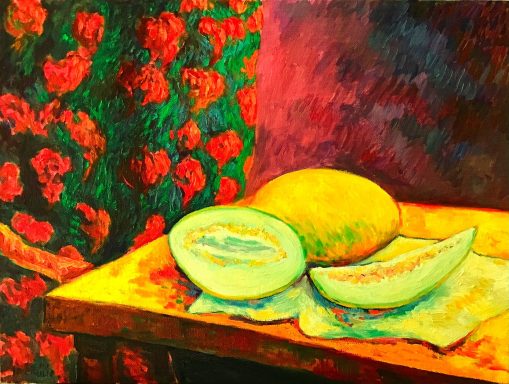 Nature morte au melon jaune